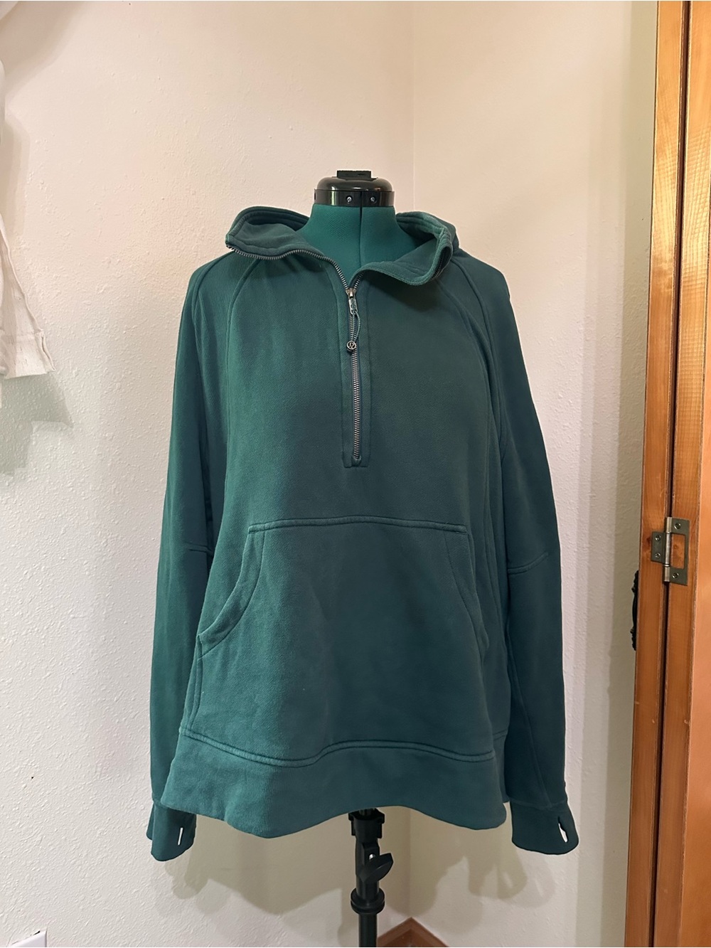 lululemon athletica Teal Half-Zip Hoodie Pullover